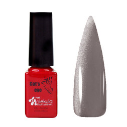 Гель-лак Nails Molekula Ceramic Cats Eye CC02 сріблястий фіолетово-сірий з шимером 6 мл