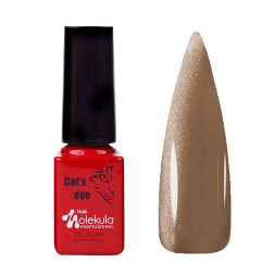 Гель-лак Nails Molekula Ceramic Cats Eye CC03 бронзово-бежевий з шимером 6 мл