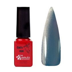 Гель-лак Nails Molekula Ceramic Cats Eye CC05 димчасто-синій з шимером 6 мл