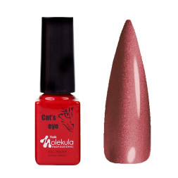 Гель-лак Nails Molekula Ceramic Cats Eye CC06 рожевий корал з шимером 6 мл