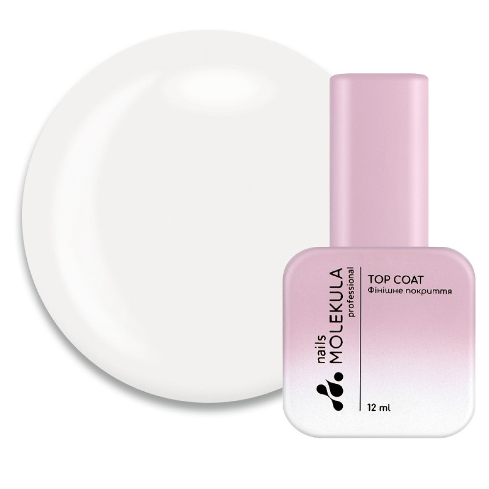 Топ для гель-лака без липкого слоя Nails Molekula Milky No Sticky Top TC01 молочный 12 мл