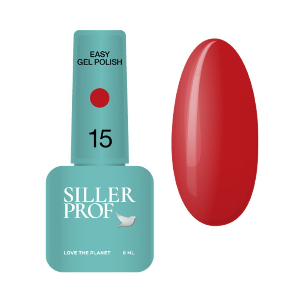 Гель-лак однофазний Siller Professional Easy Gel 15 темно-червоний 8 мл