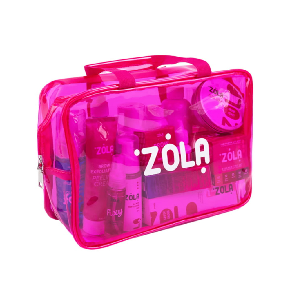 Сумка косметическая ZOLA 31х20.5х12.5 см цвет розовый