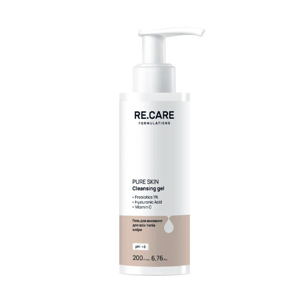 Гель для вмивання Pure Skin Cleansing Gel RE.CARE для всіх типів шкіри 200 мл