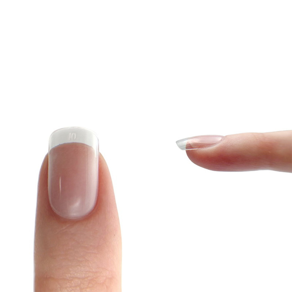 Типсы гелевые для наращивания ногтей Adore Professional Spletniца Gel Nail Tips XS Square 240 шт ультракороткий квадрат прозрачные