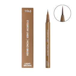 Лайнер для бровей ZOLA Eyebrow Liner Light Brown с моно-кистью светло-коричневый