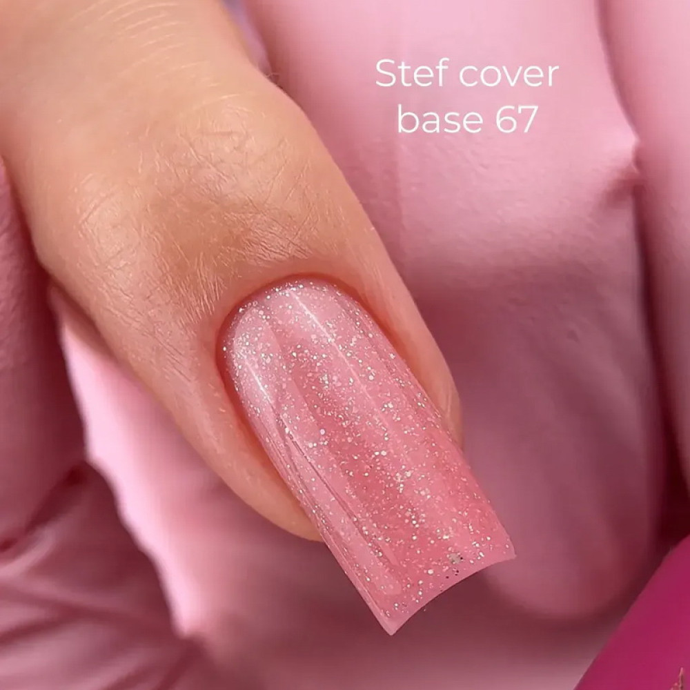 База камуфлирующая для гель-лака Steffani Cover Base 67 с шиммером бежево-розовый 17 мл