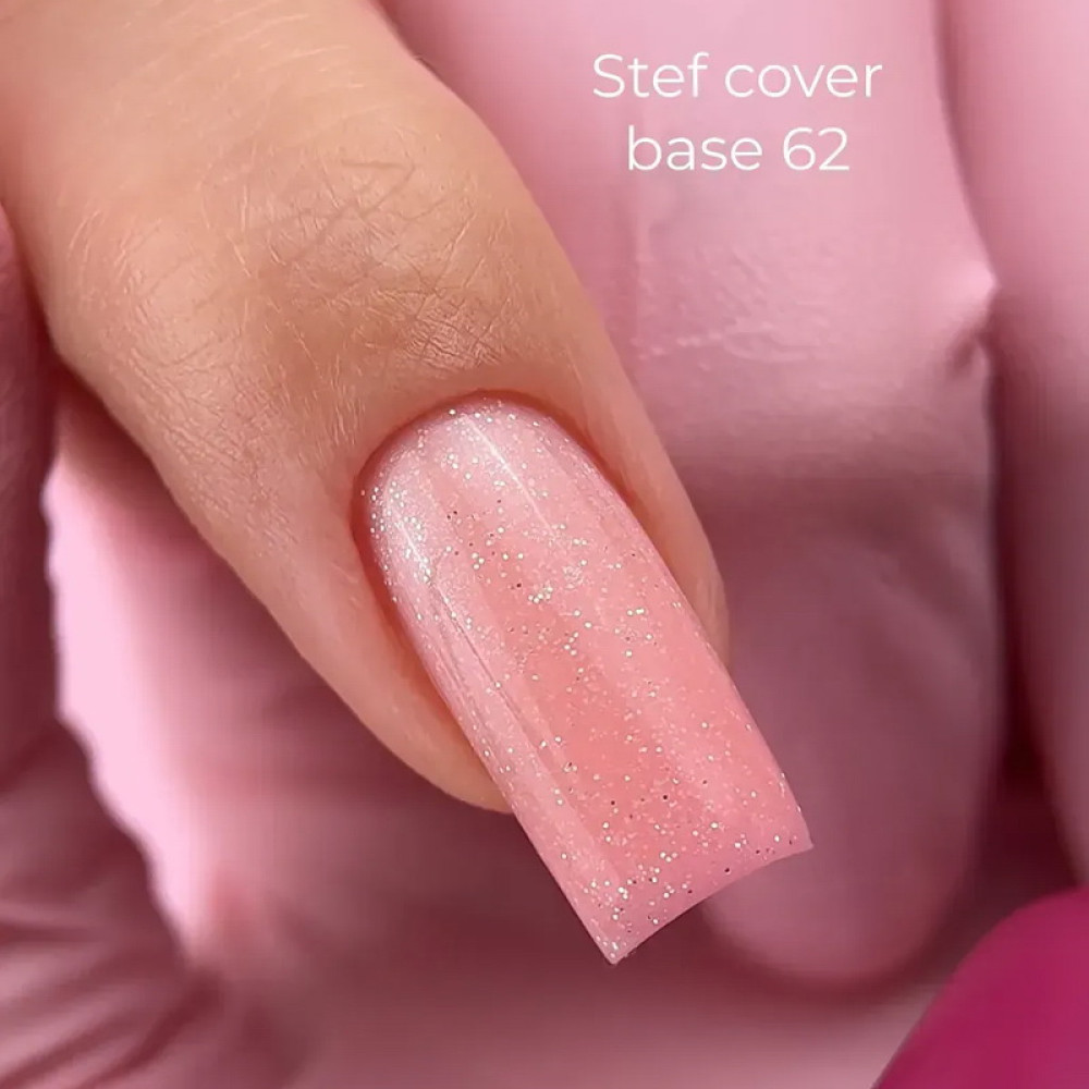 База камуфлирующая для гель-лака Steffani Cover Base 62 с шиммером нежный персиковый 17 мл