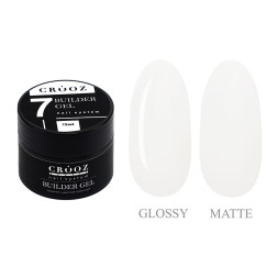 Гель для наращивания Crooz Builder Gel 07 Milk молочный 15 мл