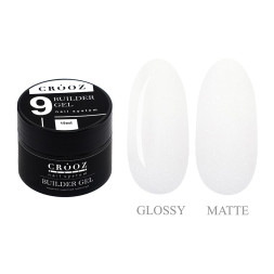 Гель для наращивания Crooz Builder Gel 09 Shimmer Milk с шиммером молочный 15 мл