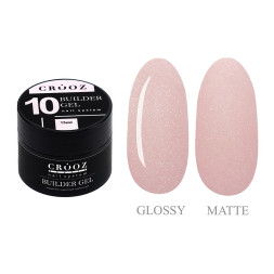 Гель для наращивания Crooz Builder Gel 10 Shimmer Nude с шиммером нюдовый 15 мл