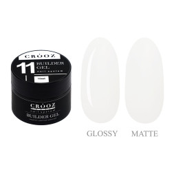 Гель для наращивания Crooz Builder Gel 11 White белый 15 мл