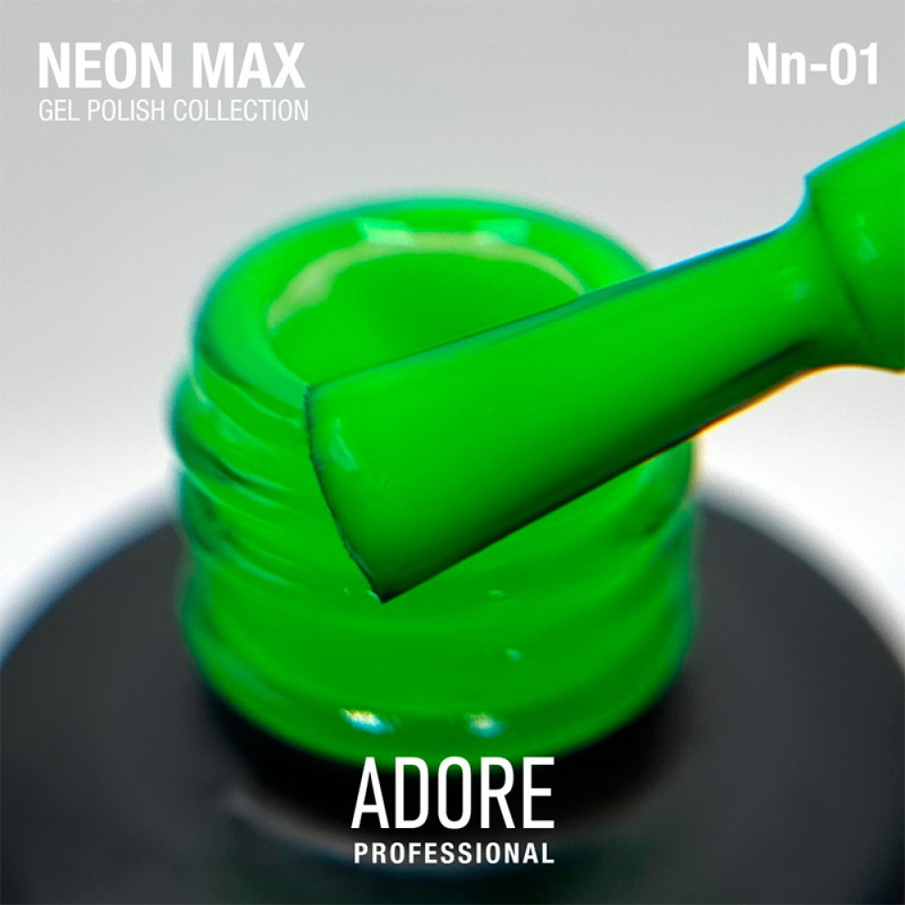 Гель-лак Adore Professional Neon Max Nn-01 Cyber неоновий яскраво-зелений 8 мл