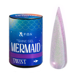 Гель F.O.X Shine Gel Mermaid 004 для зміцнення натуральних нігтів лавандово-рожевий з перловим переливом 20 мл