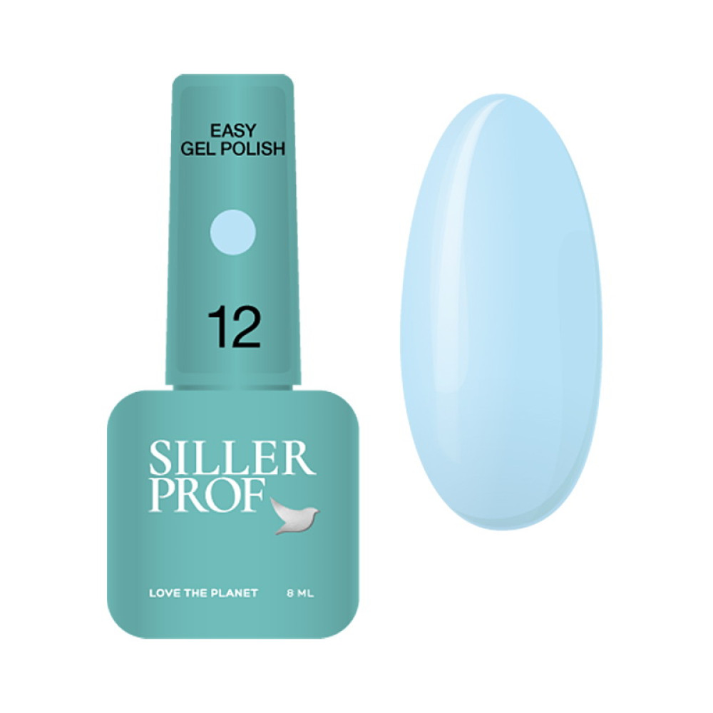 Гель-лак однофазний Siller Professional Easy Gel 12 ніжно-блакитний 8 мл