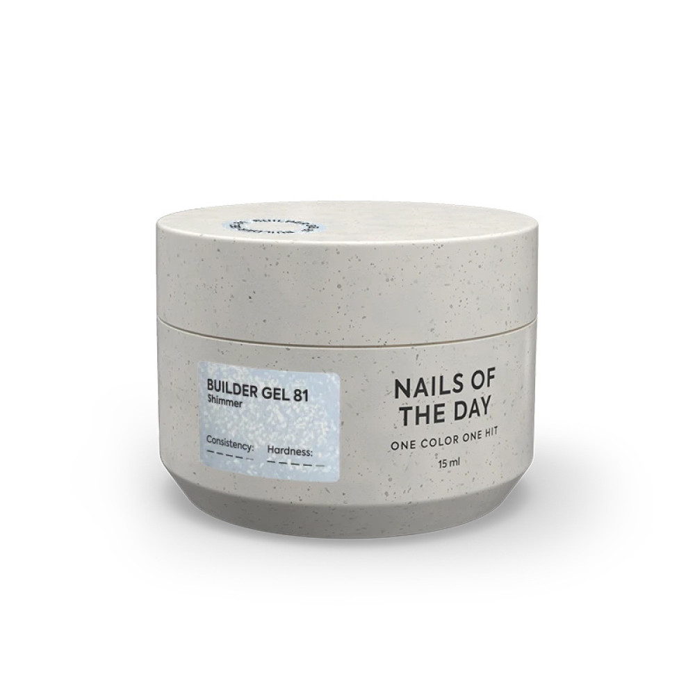 Гель будівельний Nails Of The Day Builder Gel 081 молочний з шимером 15 мл