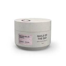 Гель будівельний Nails Of The Day Builder Gel 085 рожево-молочний з опаловим блиском світловідбиваючий 15 мл