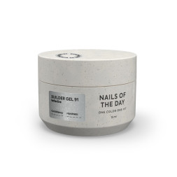 Гель будівельний Nails Of The Day Builder Gel 091 сріблясто-молочний світловідбиваючий 15 мл