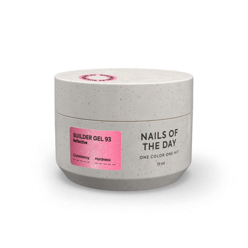Гель строительный Nails Of The Day Builder Gel 093 нежно-розовый светоотражающий 15 мл