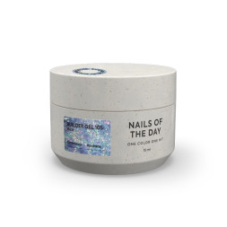 Гель будівельний Nails Of The Day Builder Gel 105 прозорий з пластівцями юкі 15 мл