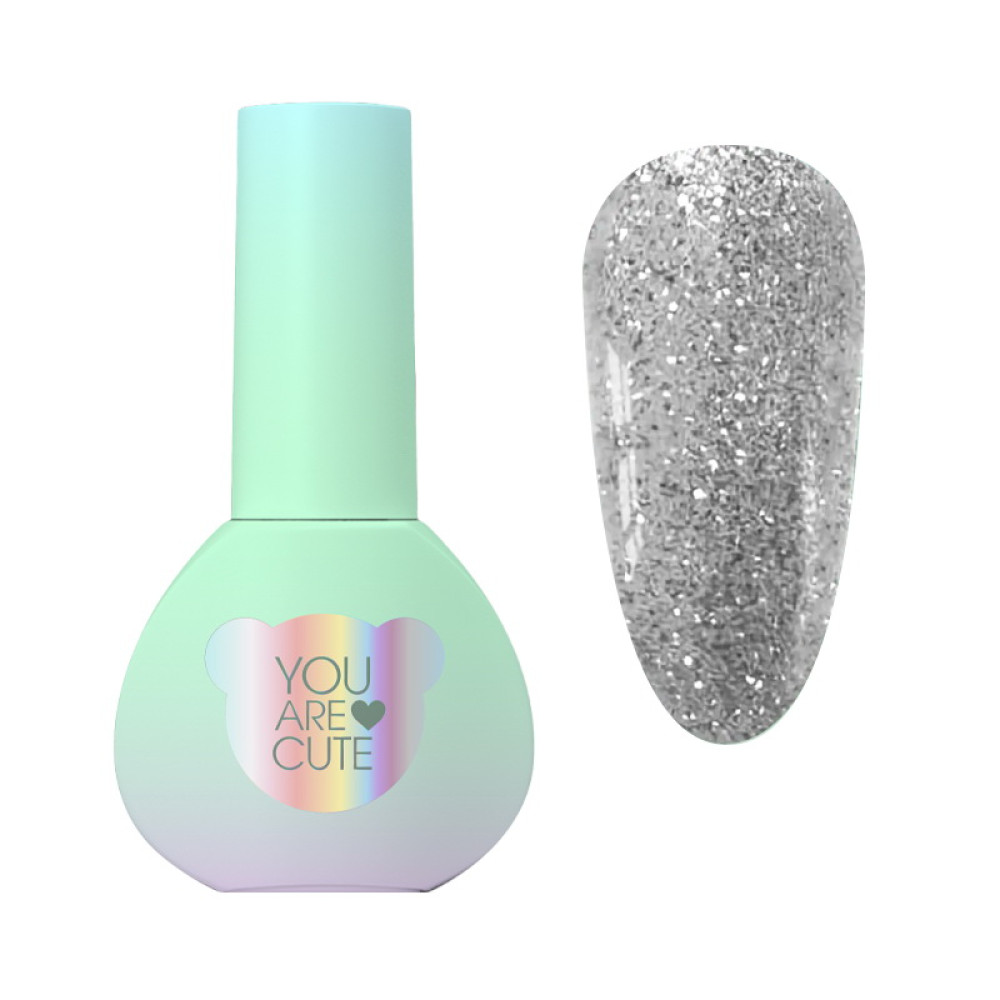 Топ для гель-лаку без липкого шару You Are Cute Top Silvery срібло світловідбиваючий 5 мл