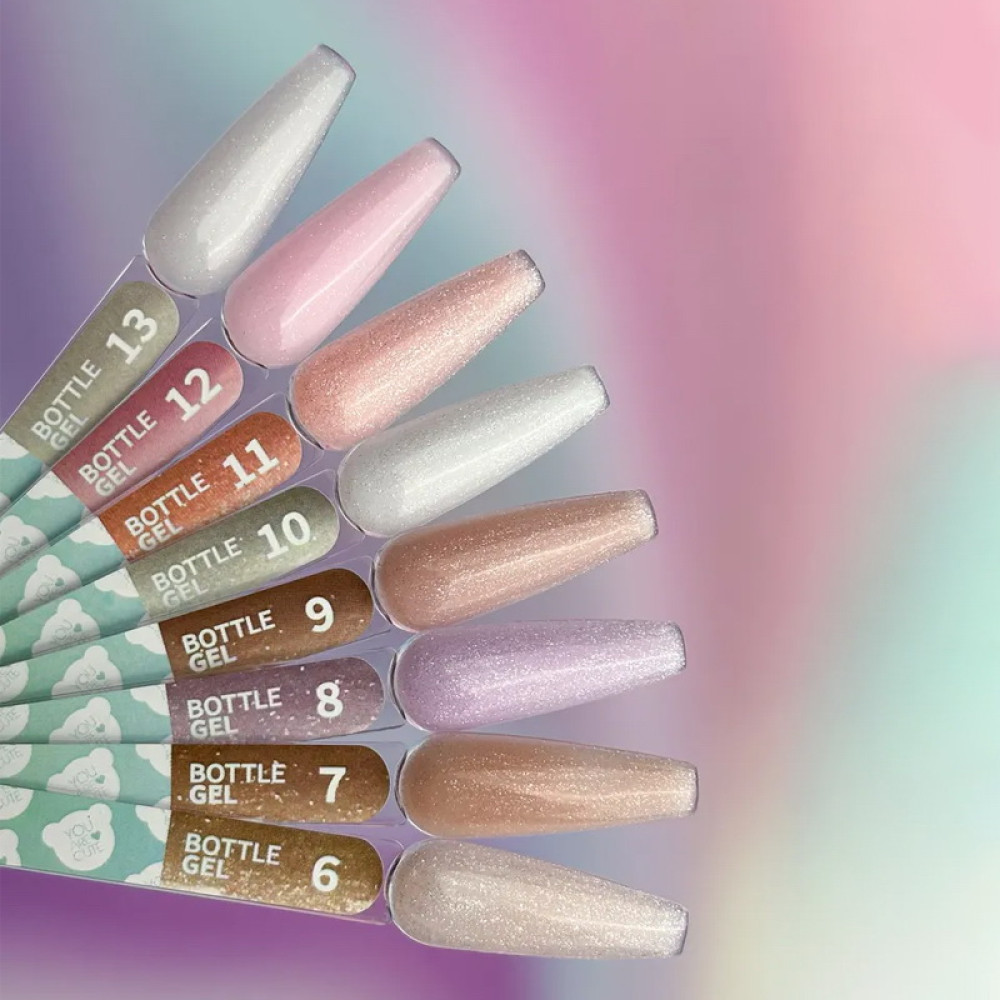 Рідкий гель You Are Cute Bottle Gel 13 для зміцнення та моделювання з шимером 5 мл