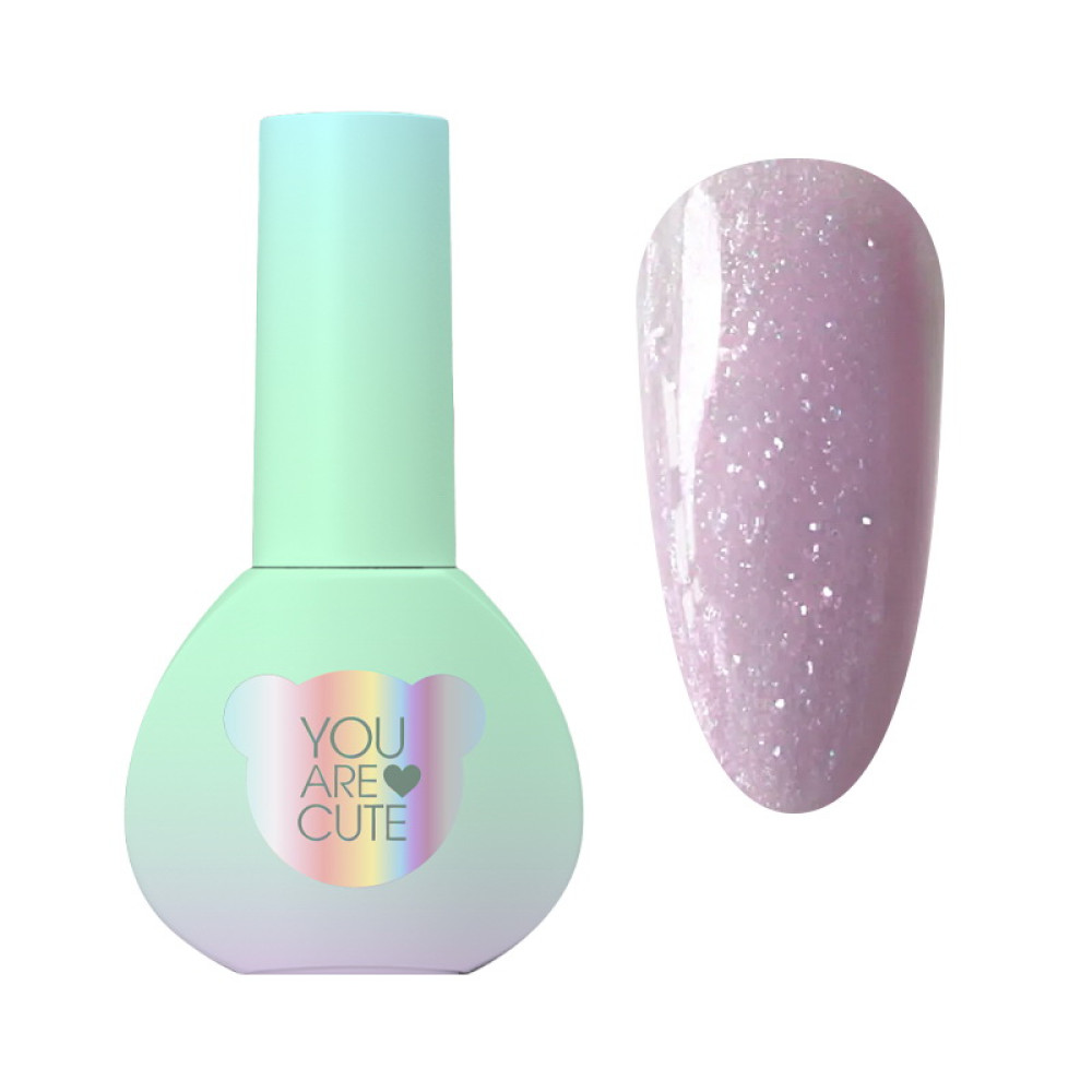 Рідкий гель You Are Cute Bottle Gel 08 для зміцнення та моделювання ліловий з шимером 5 мл