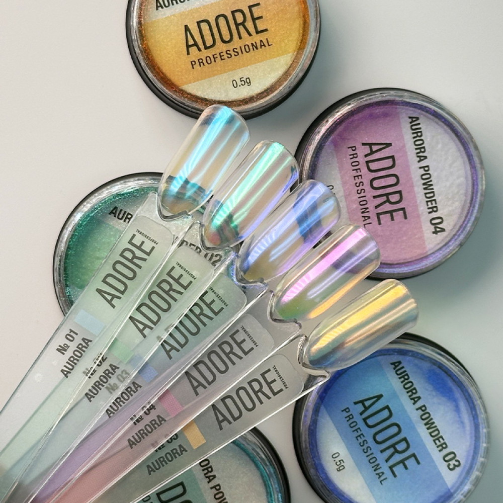 Втирання-хамелеон Adore Professional Aurora Powder 02 прозора рожево-фіолетова 0.5 г