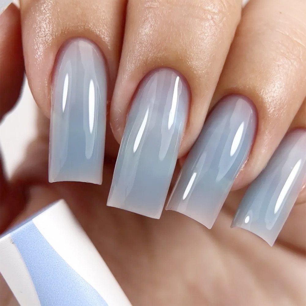 Рідкий гель JOIA vegan PolyLiquid Gel Aqua Dance для зміцнення та моделювання блакитний напівпрозорий 8 мл