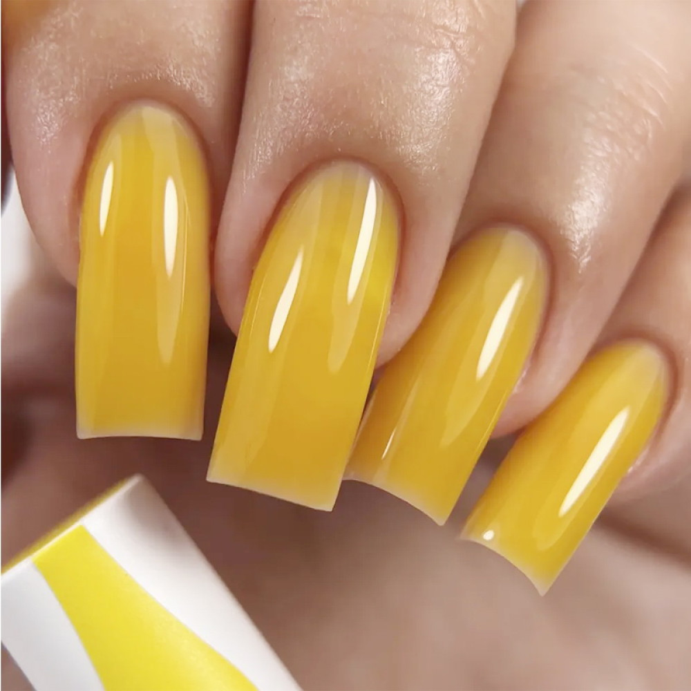 Рідкий гель JOIA vegan PolyLiquid Gel Yellow Boom для зміцнення та моделювання жовтий напівпрозорий 8 мл