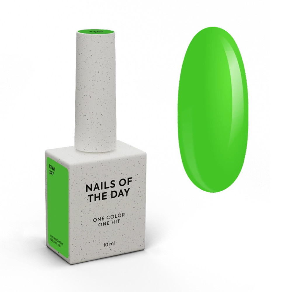 Гель-лак Nails Of The Day 247 Kiwi неоново-зелений 10 мл