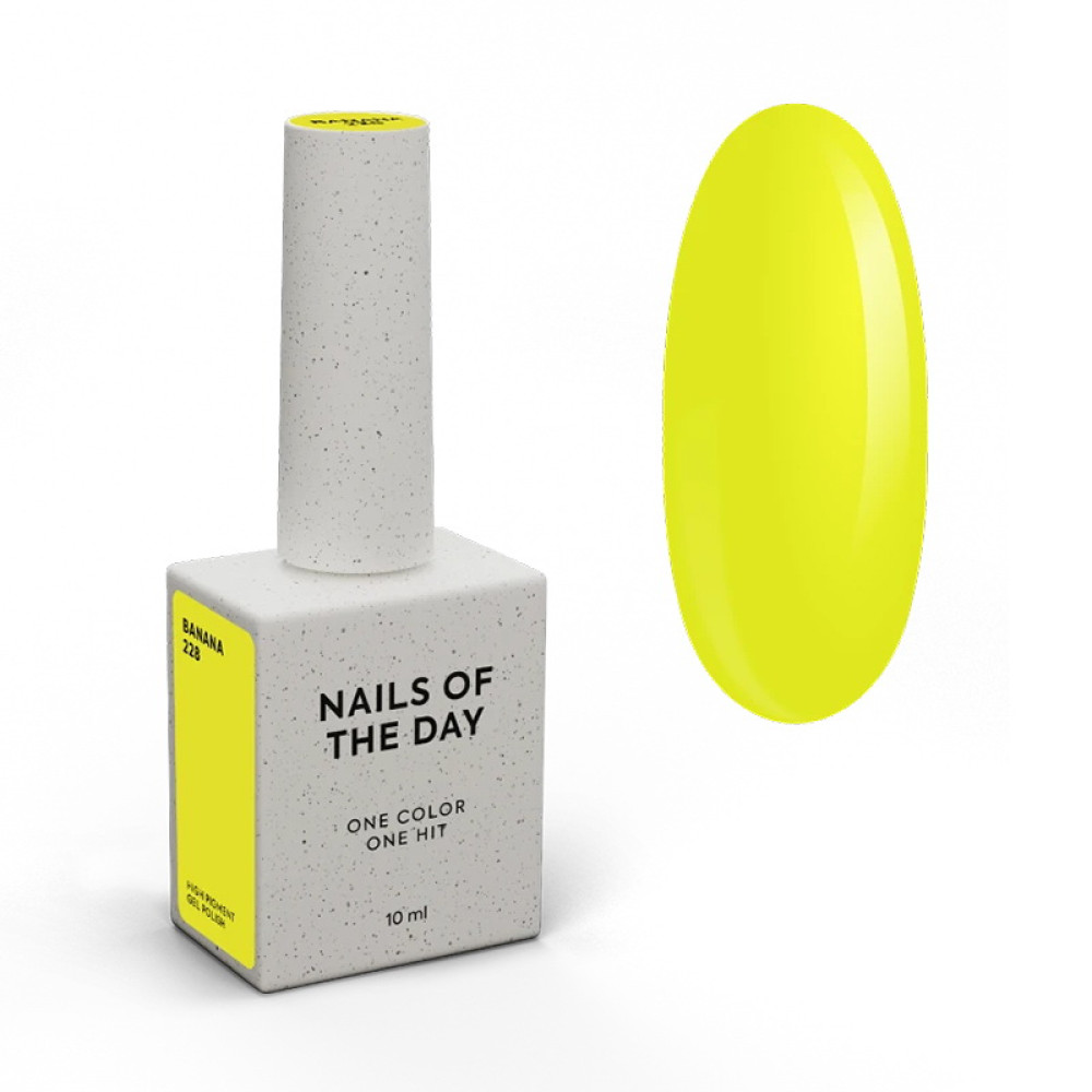 Гель-лак Nails Of The Day 228 Вanana неоново-жовтий 10 мл