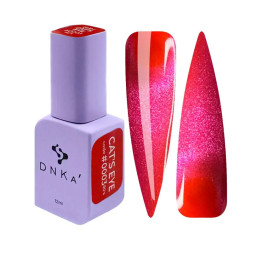 Гель-лак DNKa Polish Gel Cat Eye 80s 0003 коралово-рожевий з шимером 12 мл