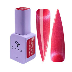 Гель-лак DNKa Polish Gel Cat Eye 80s 0004 рожева фуксія з шимером 12 мл