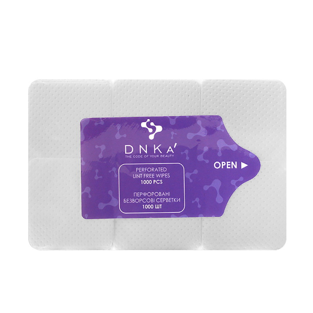 Салфетки безворсовые DNKa с перфорацией 5х5 см 1000 шт
