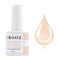 Гель-лак однофазный Crooz One Step 07 молочный нюд с кофейным подтоном 8 мл