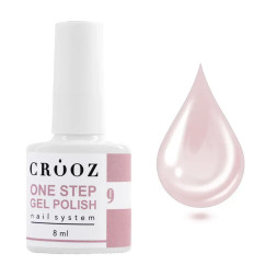 Гель-лак однофазный Crooz One Step 09 нюдовый с легким персиковым тоном 8 мл