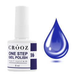Гель-лак однофазный Crooz One Step 16 глубокий электрик блю 8 мл