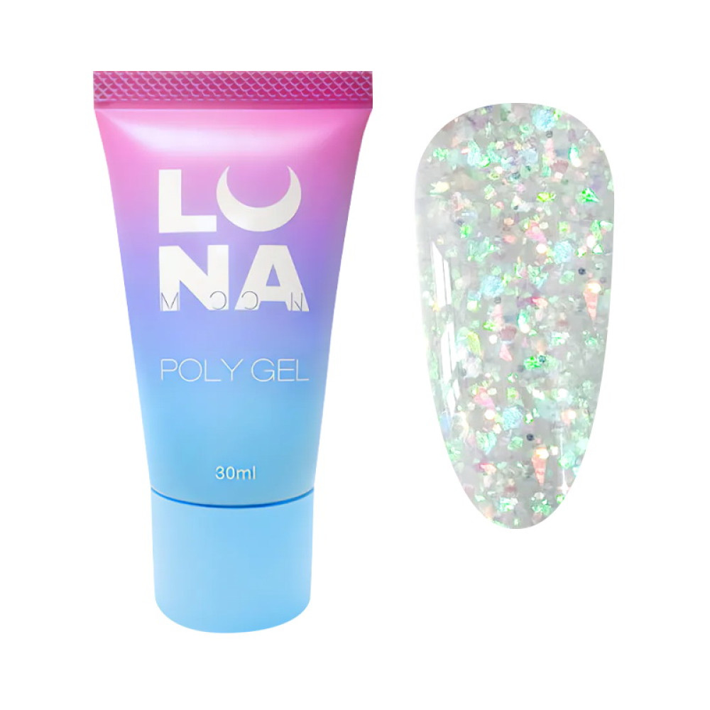 Полигель Luna Poly Gel 09 с блестками 30 мл