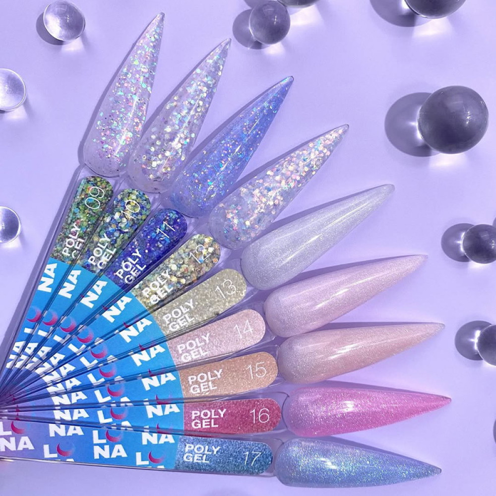 Полигель Luna Poly Gel 14 с шиммером 30 мл
