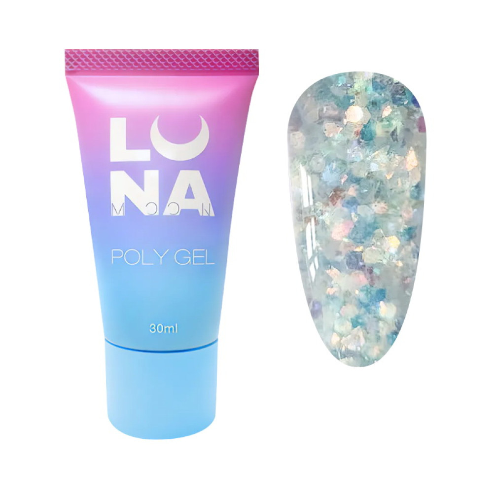 Полигель Luna Poly Gel 12 с блестками 30 мл