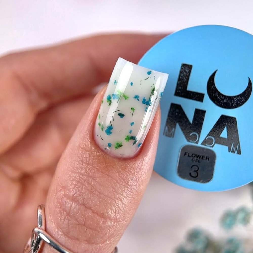 Гель для нарощування Luna Flower Gel 03 з сухоцвітом 15 мл