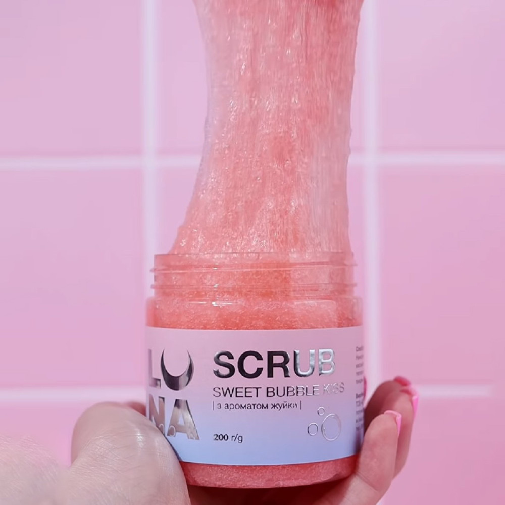 Скраб для рук та ніг Luna Scrub Sweet Bubble Kiss з ароматом жуйки 200 г