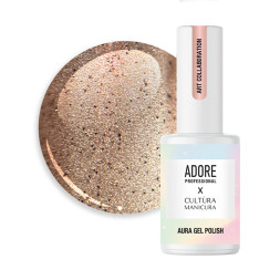 Гель-лак Adore Professional Cats Eye Aura A-02 Ritual хамелеон с эффектом втирки теплый коричневый 8 мл
