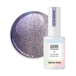 Гель-лак Adore Professional Cats Eye Aura A-04 Riot хамелеон с эффектом втирки ультрамарин 8 мл