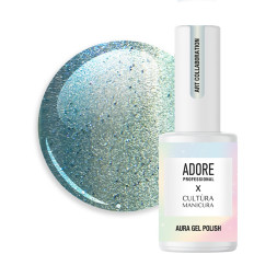 Гель-лак Adore Professional Cats Eye Aura A-05 Siam хамелеон с эффектом втирки бирюзовый 8 мл