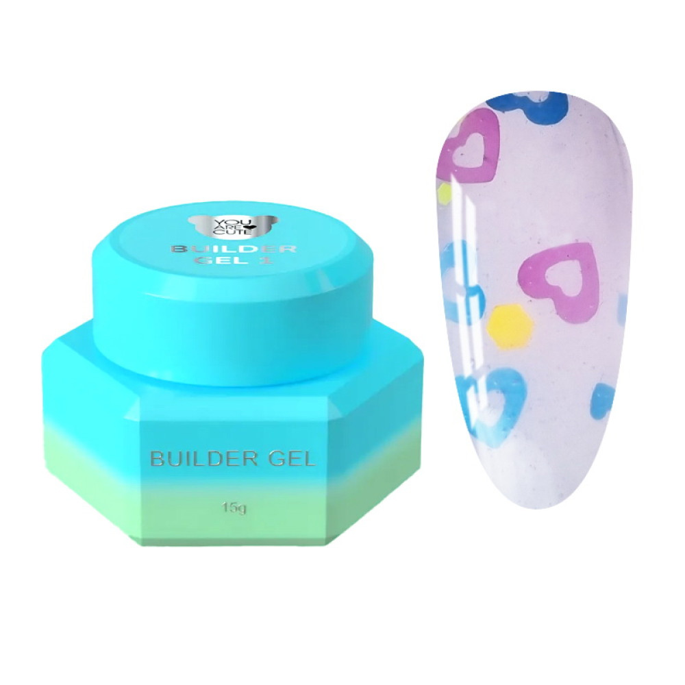 Гель для наращивания You Are Cute Builder Gel 26 с декором светло-сиреневый 15 мл