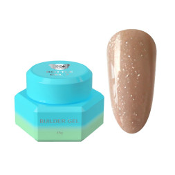 Жидкий гель You Are Cute Bottle Gel 07 для укрепления и моделирования розово-бежевый с шиммером 15 мл