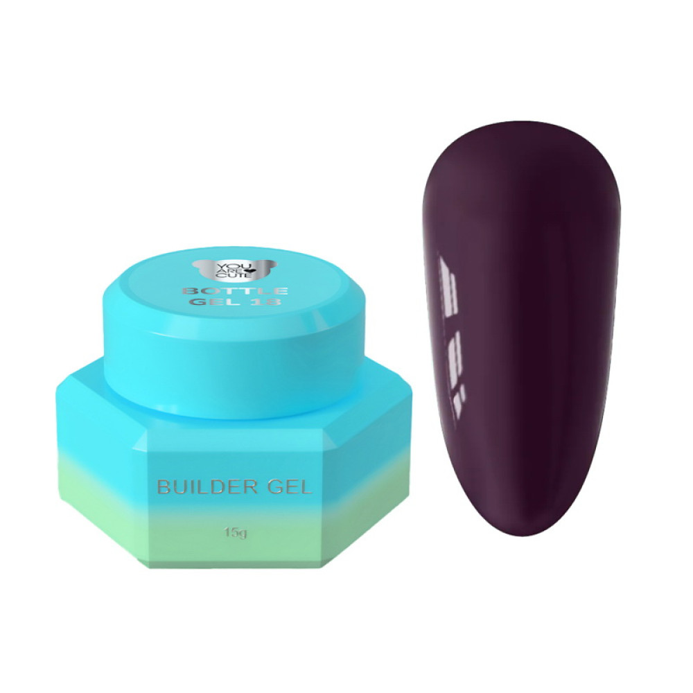 Рідкий гель You Are Cute Bottle Gel 18 для зміцнення та моделювання фіолетовий 15 мл