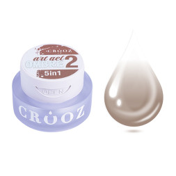 Гель-краска Crooz Art Gel Ombre 5 в 1 02 без липкого слоя бежево-молочный 3 мл
